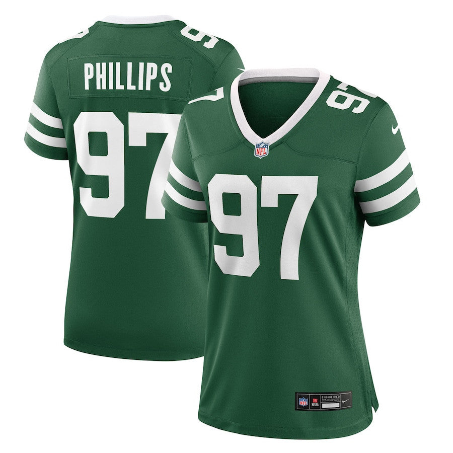 Harrison Phillips 97 New York Jets Women's Team Game Jersey - Legacy Green