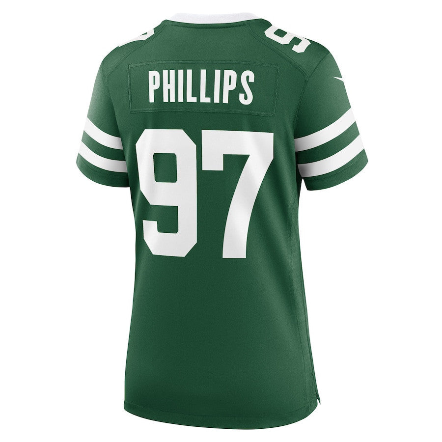 Harrison Phillips 97 New York Jets Women's Team Game Jersey - Legacy Green