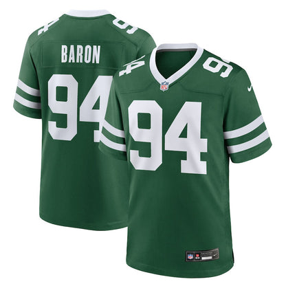 Tyler Baron 94 New York Jets Team Game Men Jersey - Legacy Green