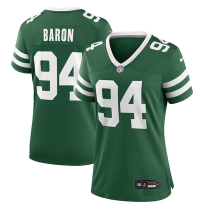 Tyler Baron 94 New York Jets Women's Team Game Jersey - Legacy Green