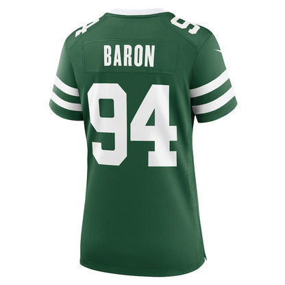 Tyler Baron 94 New York Jets Women's Team Game Jersey - Legacy Green