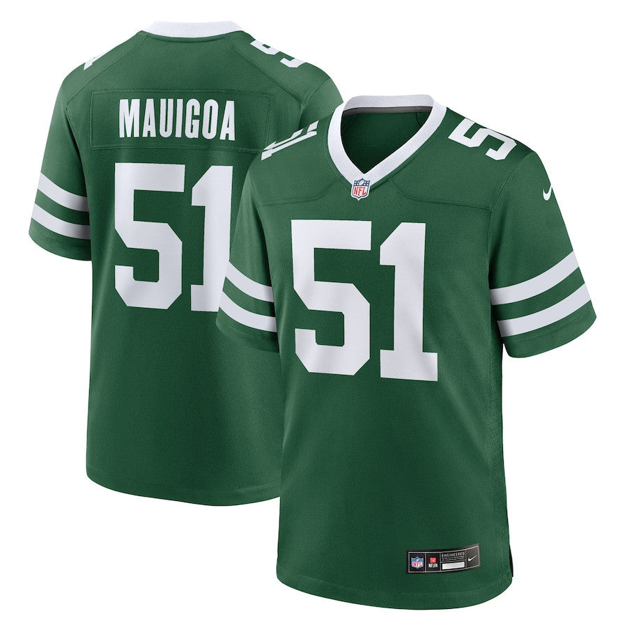 Francisco Mauigoa 51 New York Jets Team Game Men Jersey - Legacy Green