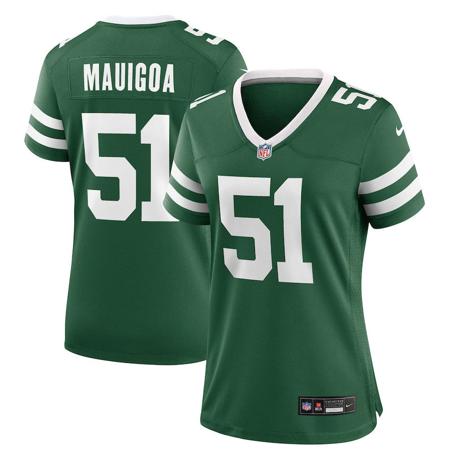 Francisco Mauigoa 51 New York Jets Women's Team Game Jersey - Legacy Green