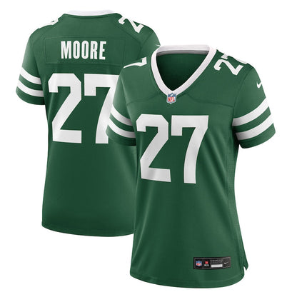 Malachi Moore 27 New York Jets Women's Team Game Jersey - Legacy Green