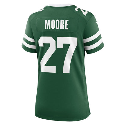 Malachi Moore 27 New York Jets Women's Team Game Jersey - Legacy Green