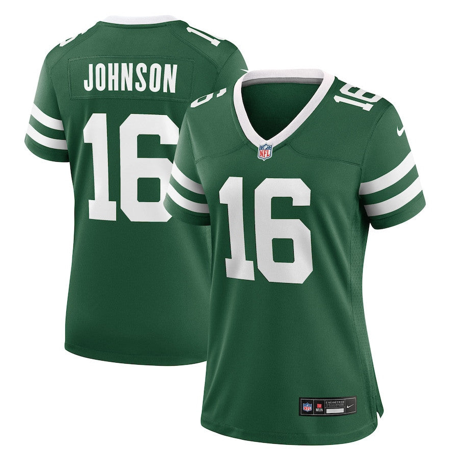 Tyler Johnson 16 New York Jets Women's Team Game Jersey - Legacy Green