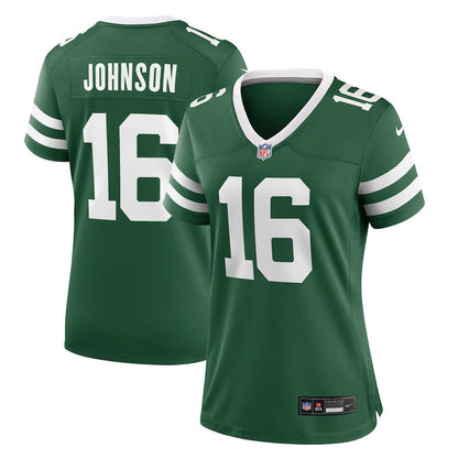 Tyler Johnson 16 New York Jets Women's Team Game Jersey - Legacy Green