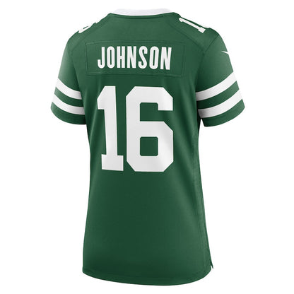 Tyler Johnson 16 New York Jets Women's Team Game Jersey - Legacy Green
