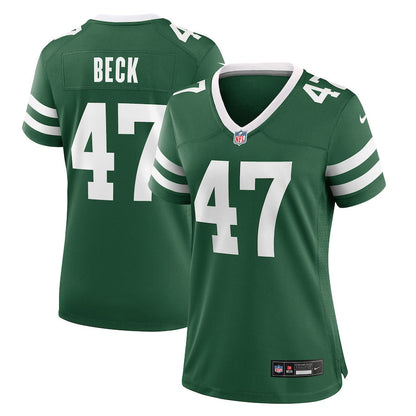 Andrew Beck 47 New York Jets Women's Team Game Jersey - Legacy Green
