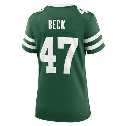 Andrew Beck 47 New York Jets Women's Team Game Jersey - Legacy Green