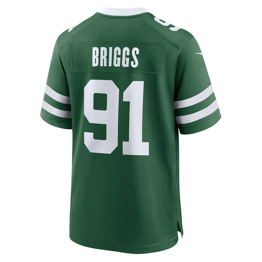 Jowon Briggs 91 New York Jets Team Game Men Jersey - Legacy Green