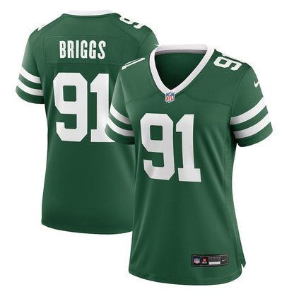 Jowon Briggs 91 New York Jets Women's Team Game Jersey - Legacy Green