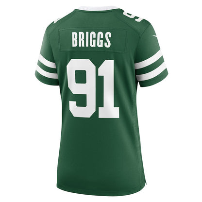 Jowon Briggs 91 New York Jets Women's Team Game Jersey - Legacy Green