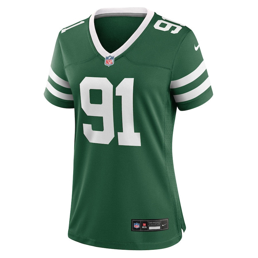 Jowon Briggs 91 New York Jets Women's Team Game Jersey - Legacy Green