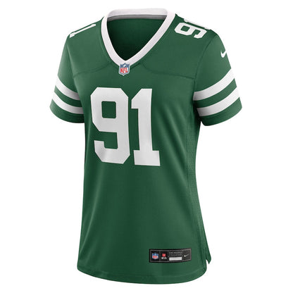 Jowon Briggs 91 New York Jets Women's Team Game Jersey - Legacy Green
