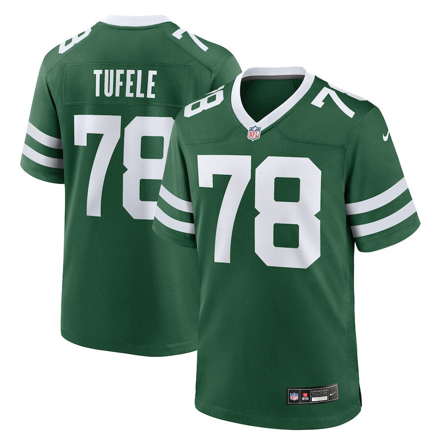 Jay Tufele 78 New York Jets Team Game Men Jersey - Legacy Green