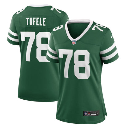 Jay Tufele 78 New York Jets Women's Team Game Jersey - Legacy Green
