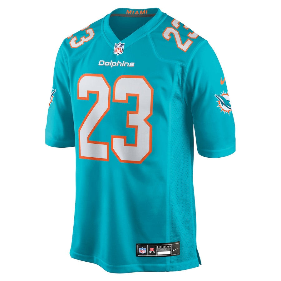 Jack Jones 23 Miami Dolphins Team Game Men Jersey - Aqua