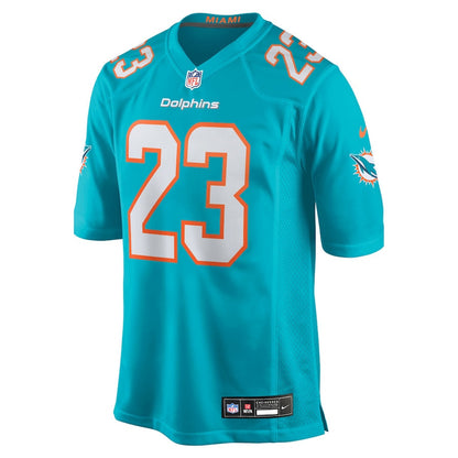 Jack Jones 23 Miami Dolphins Team Game Men Jersey - Aqua