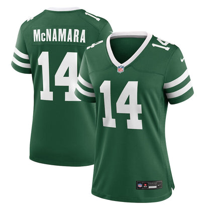 Austin McNamara 14 New York Jets Women's Team Game Jersey - Legacy Green