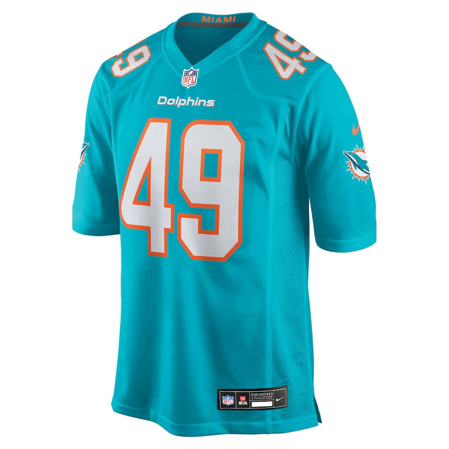 Joe Cardona 49 Miami Dolphins Team Game Men Jersey - Aqua