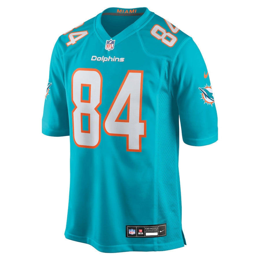 Tahj Washington 84 Miami Dolphins Team Game Men Jersey - Aqua