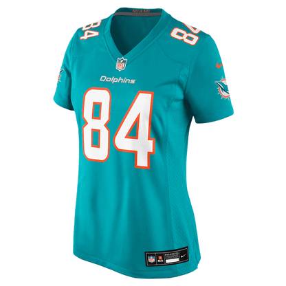 Tahj Washington 84 Miami Dolphins Women's Team Game Jersey - Aqua