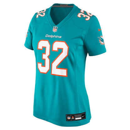 Julius Brents 32 Miami Dolphins Women's Team Game Jersey - Aqua