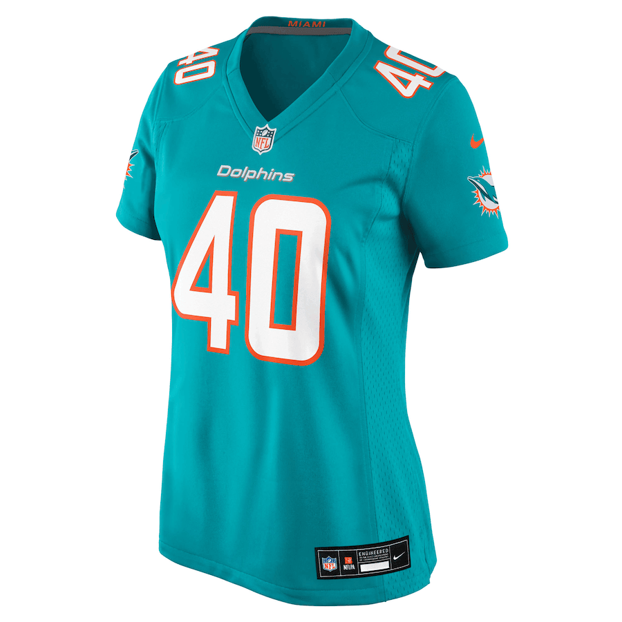 Willie Gay 40 Miami Dolphins Women's Team Game Jersey - Aqua
