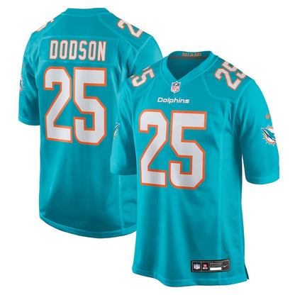 Tyrel Dodson 25 Miami Dolphins Team Game Men Jersey - Aqua