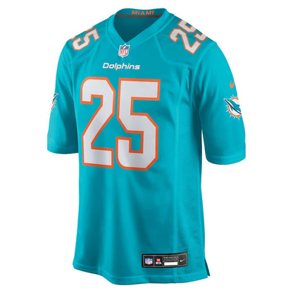 Tyrel Dodson 25 Miami Dolphins Team Game Men Jersey - Aqua