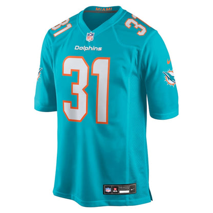 Ollie Gordon II 31 Miami Dolphins Team Game Men Jersey - Aqua