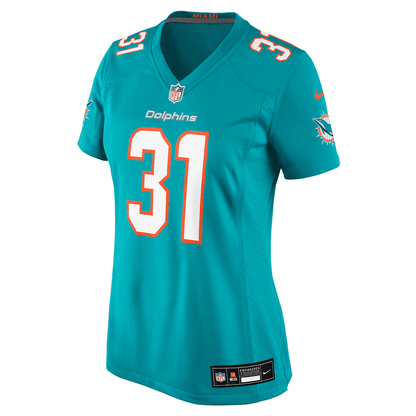 Ollie Gordon II 31 Miami Dolphins Women's Team Game Jersey - Aqua