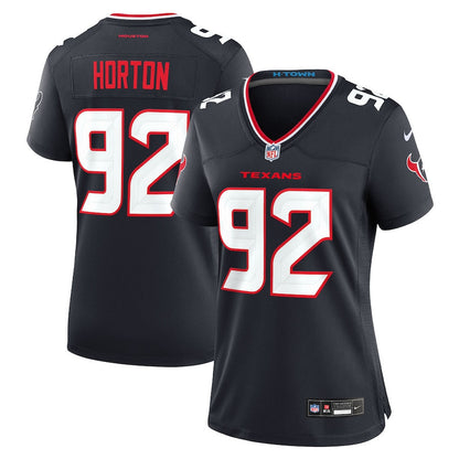 Dylan Horton 92 Houston Texans Women's Team Game Jersey - Navy