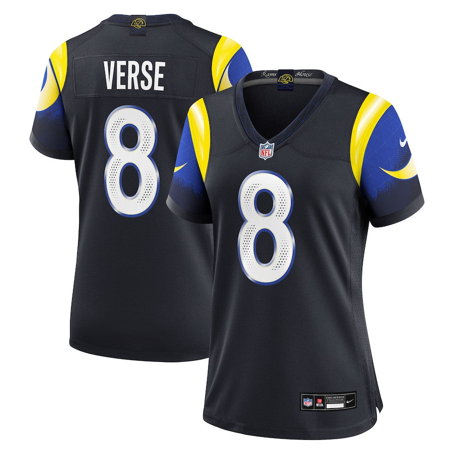Jared Verse 8 Los Angeles Rams Women's 2025 Rivalries Collection Game Jersey - Midnight Blue