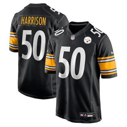 Malik Harrison 50 Pittsburgh Steelers Team Game Men Jersey - Black