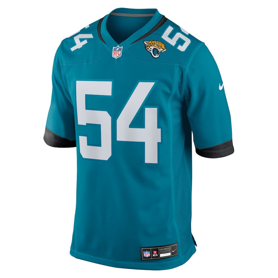 Jack Kiser 54 Jacksonville Jaguars Women's Team Game Jersey - Teal