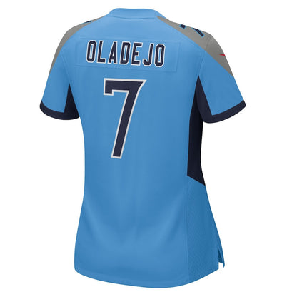 Oluwafemi Oladejo 7 Tennessee Titans Women's Team Game Jersey - Light Blue