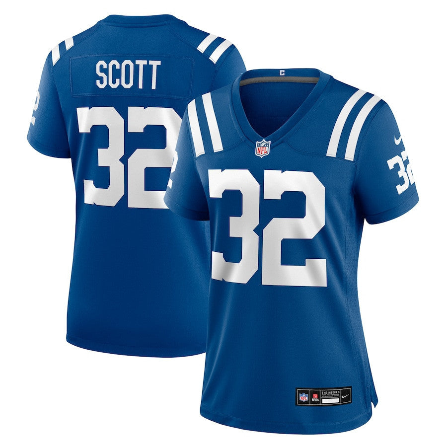 Daniel Scott 32 Indianapolis Colts Women's Team Game Jersey - Royal