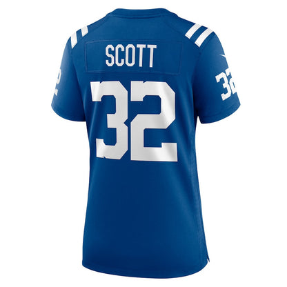 Daniel Scott 32 Indianapolis Colts Women's Team Game Jersey - Royal