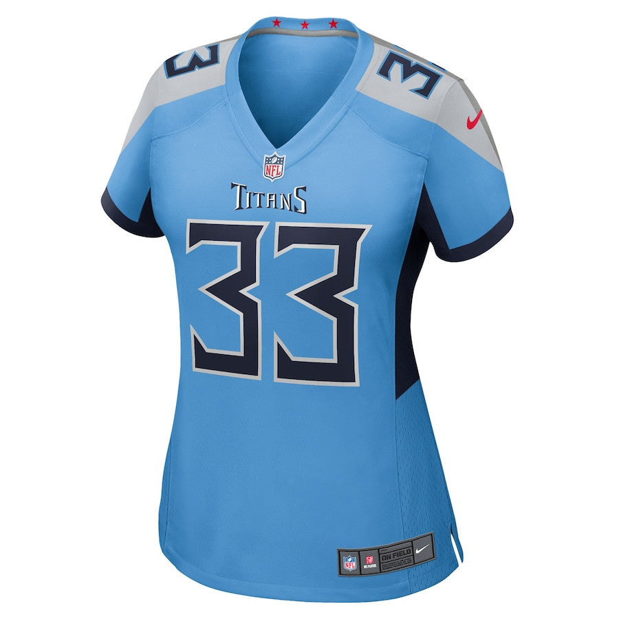 Cedric Gray 33 Tennessee Titans Women's Team Game Jersey - Light Blue