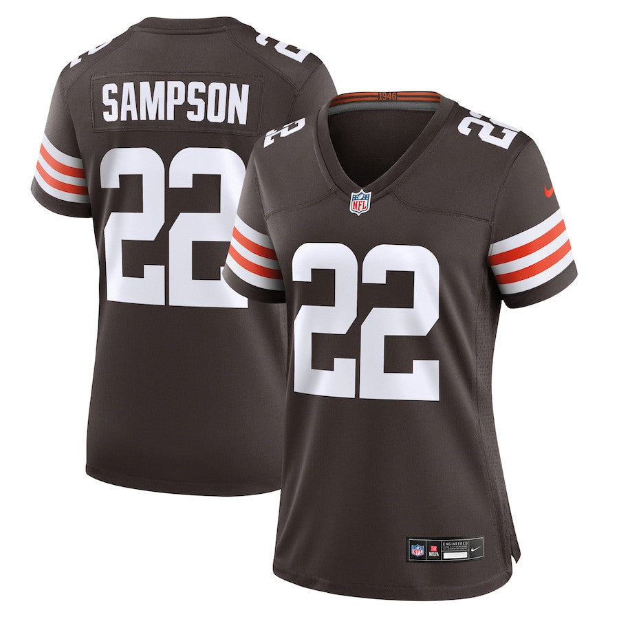 Dylan Sampson 22 Cleveland Browns Women's Team Game Jersey - Brown