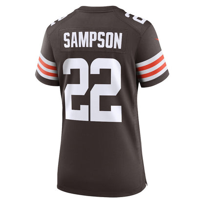 Dylan Sampson 22 Cleveland Browns Women's Team Game Jersey - Brown