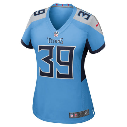 Darrell Baker Jr 39 Tennessee Titans Women's Team Game Jersey - Light Blue
