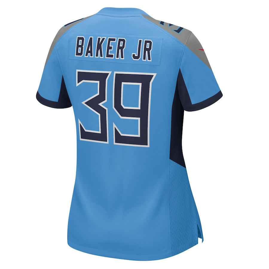 Darrell Baker Jr 39 Tennessee Titans Women's Team Game Jersey - Light Blue