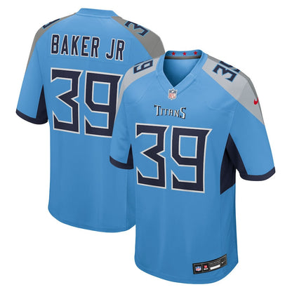 Darrell Baker Jr 39 Tennessee Titans Team Game Men Jersey - Light Blue