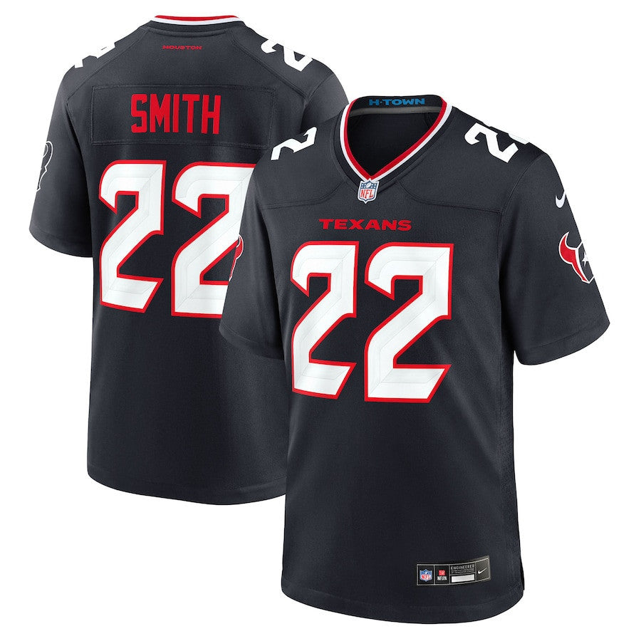 Jaylin Smith 22 Houston Texans Team Game Men Jersey - Navy