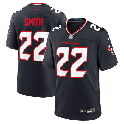 Jaylin Smith 22 Houston Texans Team Game Men Jersey - Navy