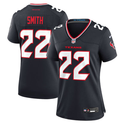 Jaylin Smith 22 Houston Texans Women's Team Game Jersey - Navy