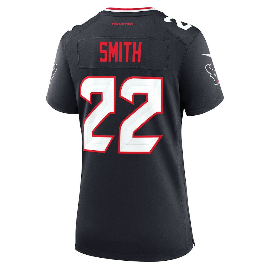 Jaylin Smith 22 Houston Texans Women's Team Game Jersey - Navy